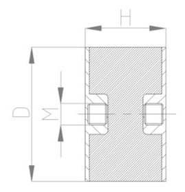 JNDE型<a href='http://www.hongjun368.cn' target='_blank'><u>橡膠減震器</u></a>結構